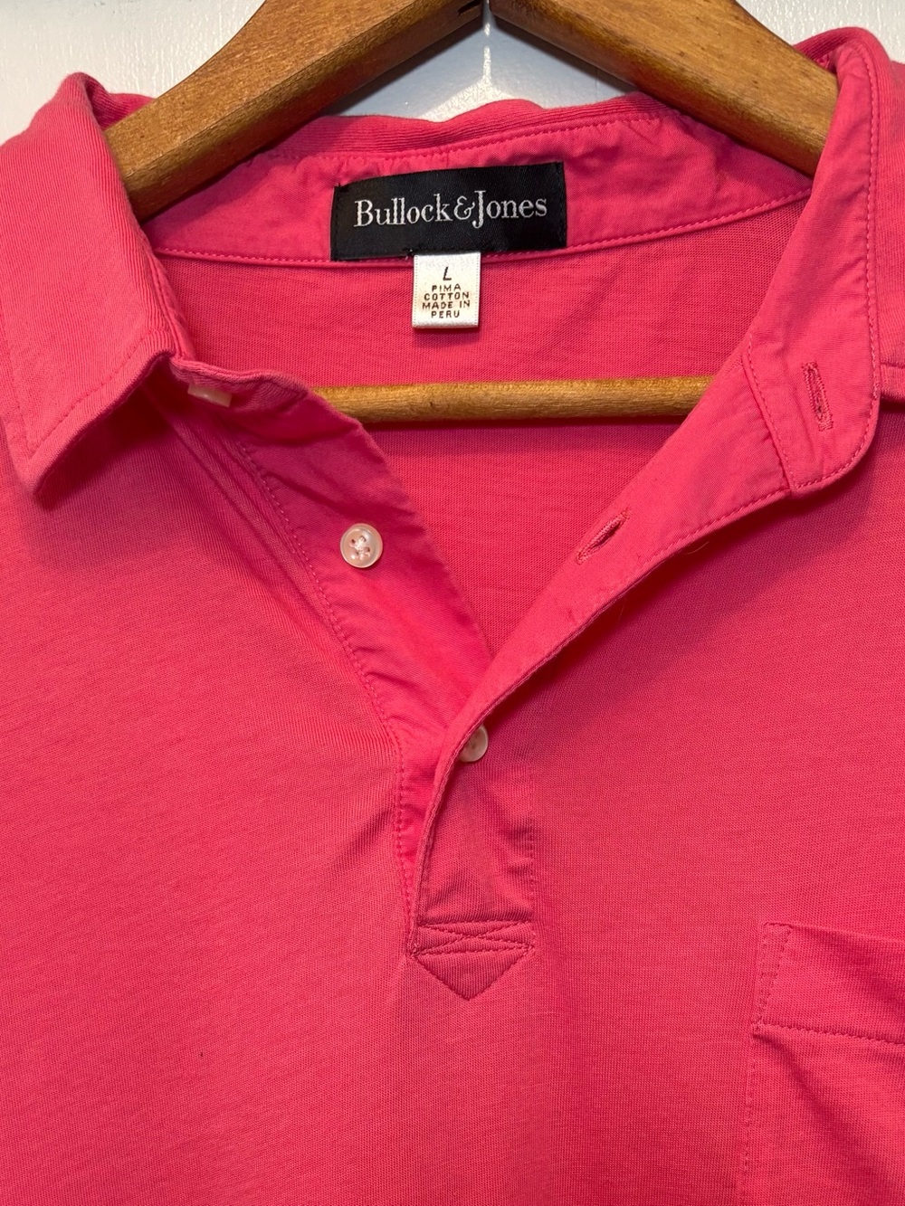 Bullock & Jones Pima Cotton Polo Size Large